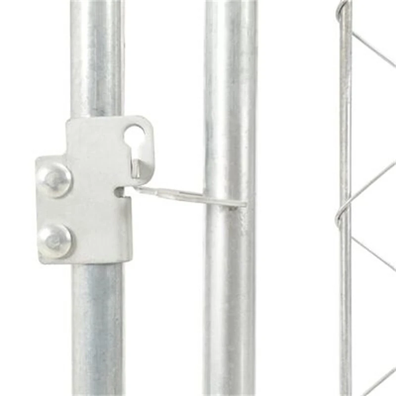 (image for) [EU Direct] vidaXL Outdoor Dog Kennel 144493 Puppy Heavy Duty Cage Galvanized Steel Frame Fence Playpen Exercise Pen Chicken Coop Run House Pet Supplies Waterproof Cover Metal Mesh Barrier