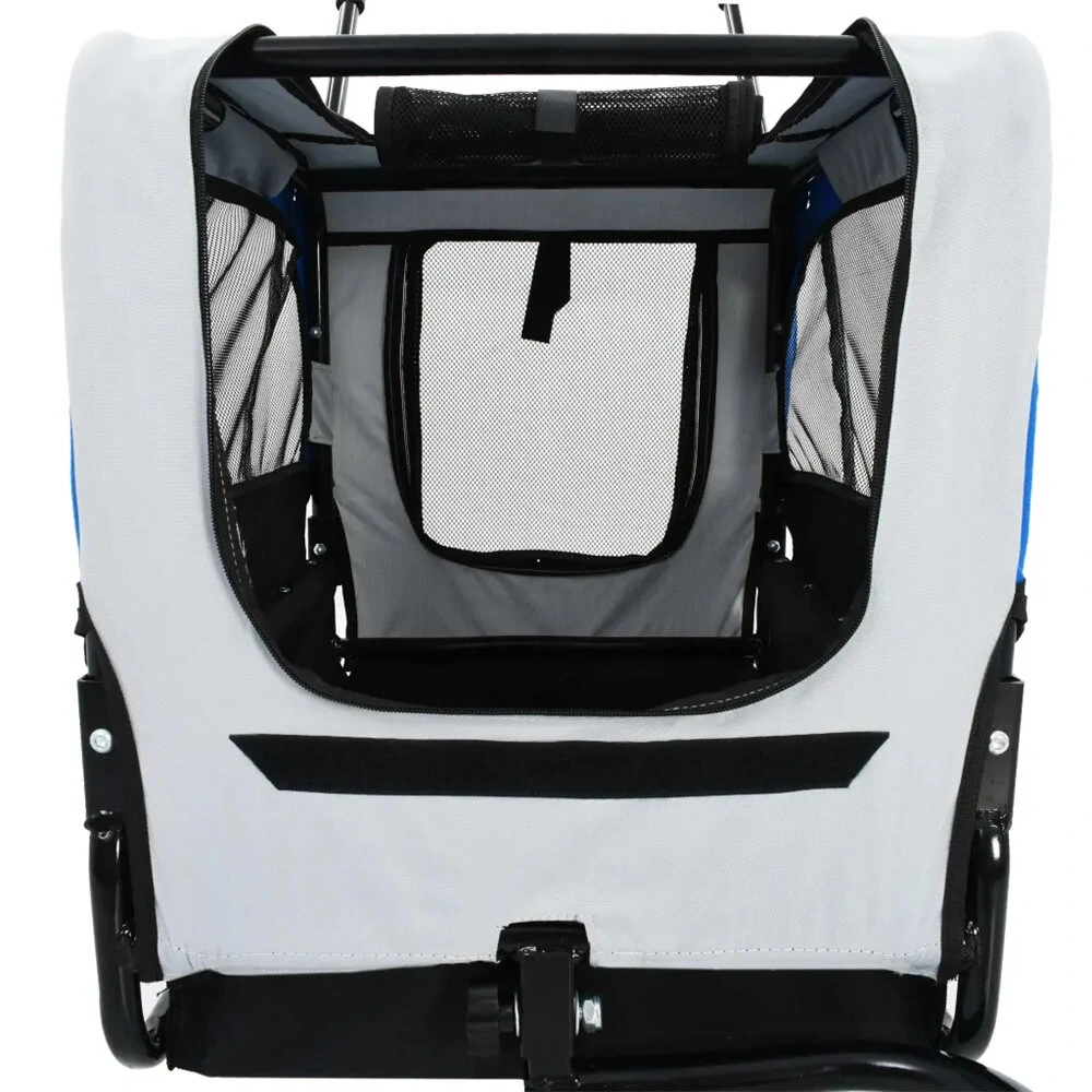 (image for) [EU] Pet Bike Trailer 91763 Dog Carrier for Dogs and Pets with Durable Frame Breathable Protective Net Pet Cart with 360&deg; Rotation Wheel Design