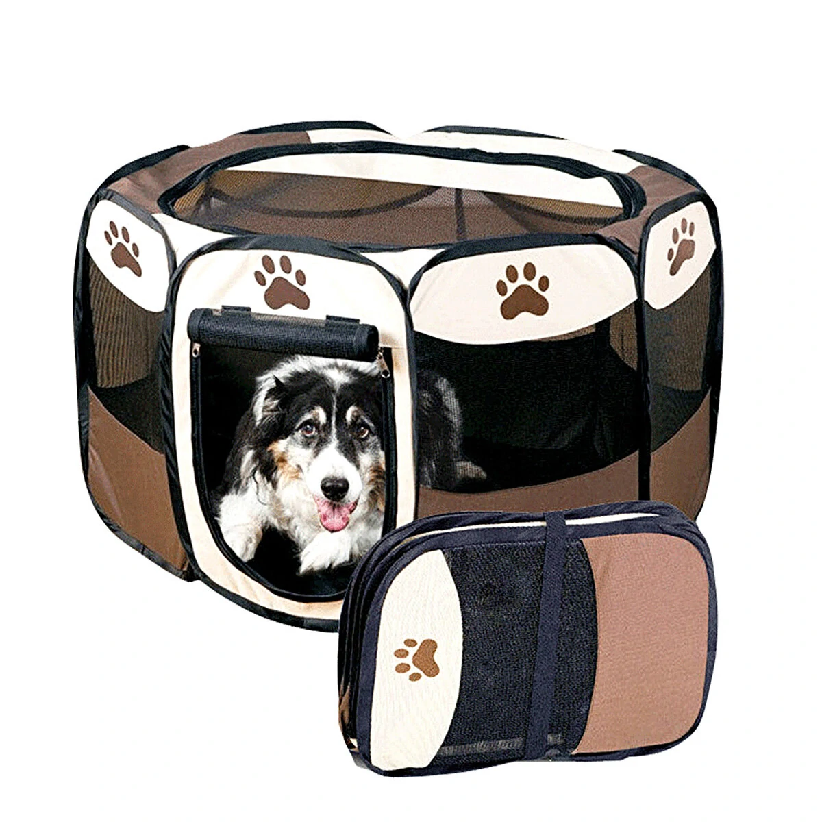 (image for) OxGord 45cm Pet Dog Cat Playpen Tent Portable Exercise Fence Kennel Cage Crate